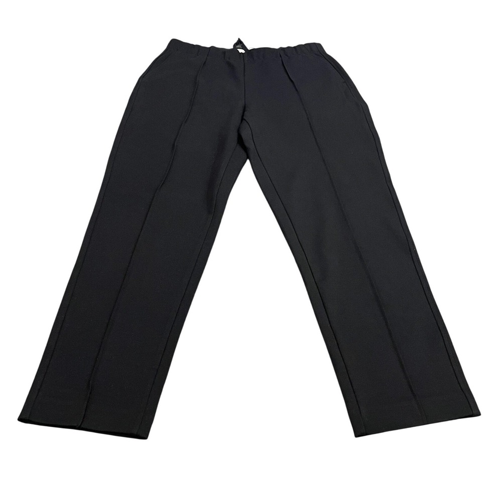 Everlane‎ The Dream Pant Women Size L Black Tapered Elastic Waist Professional